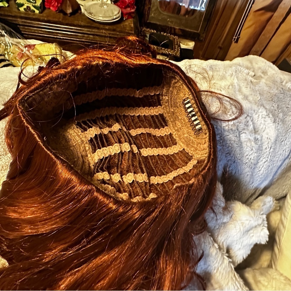 Forever Young 3/4 Hair piece- Gorgeous Curls - Deep Red NIP - Tags - see pics - Picture 7 of 12